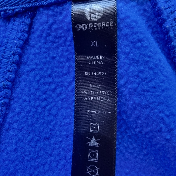 90 Degree Royal Blue Zippered Hoodie - Picture 6 of 10